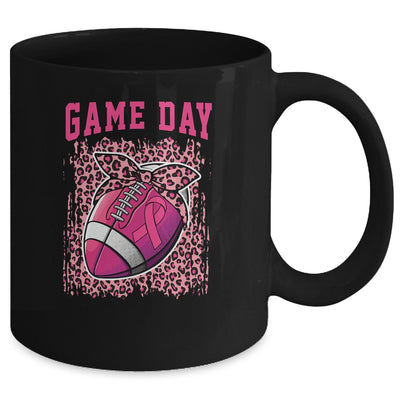 Game Day Breast Cancer Awareness Pink Football Mom Mug Coffee Mug | Teecentury.com