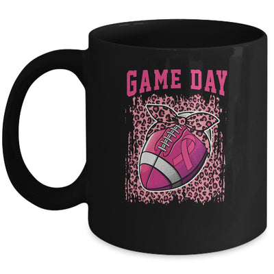 Game Day Breast Cancer Awareness Pink Football Mom Mug Coffee Mug | Teecentury.com