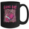 Game Day Breast Cancer Awareness Pink Football Mom Mug Coffee Mug | Teecentury.com