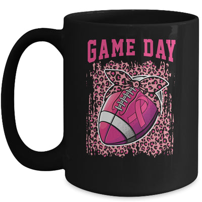 Game Day Breast Cancer Awareness Pink Football Mom Mug Coffee Mug | Teecentury.com