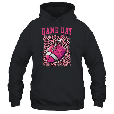Game Day Breast Cancer Awareness Pink Football Mom T-Shirt & Hoodie | Teecentury.com