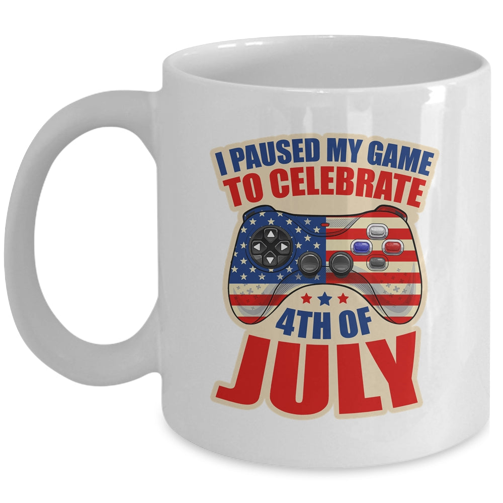 Gamer 4th Of July American Flag Gaming Lover Boys Girls Teen Mug | teecentury
