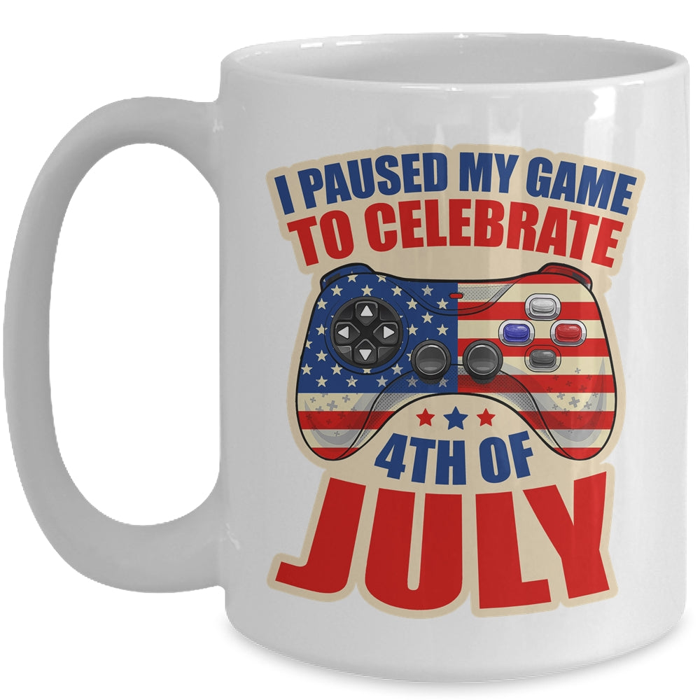 Gamer 4th Of July American Flag Gaming Lover Boys Girls Teen Mug | teecentury