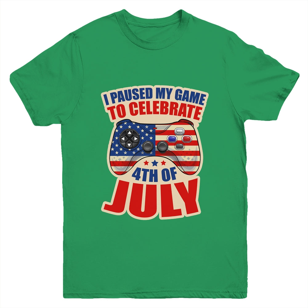 Gamer 4th Of July American Flag Gaming Lover Boys Girls Teen Youth Shirt | teecentury