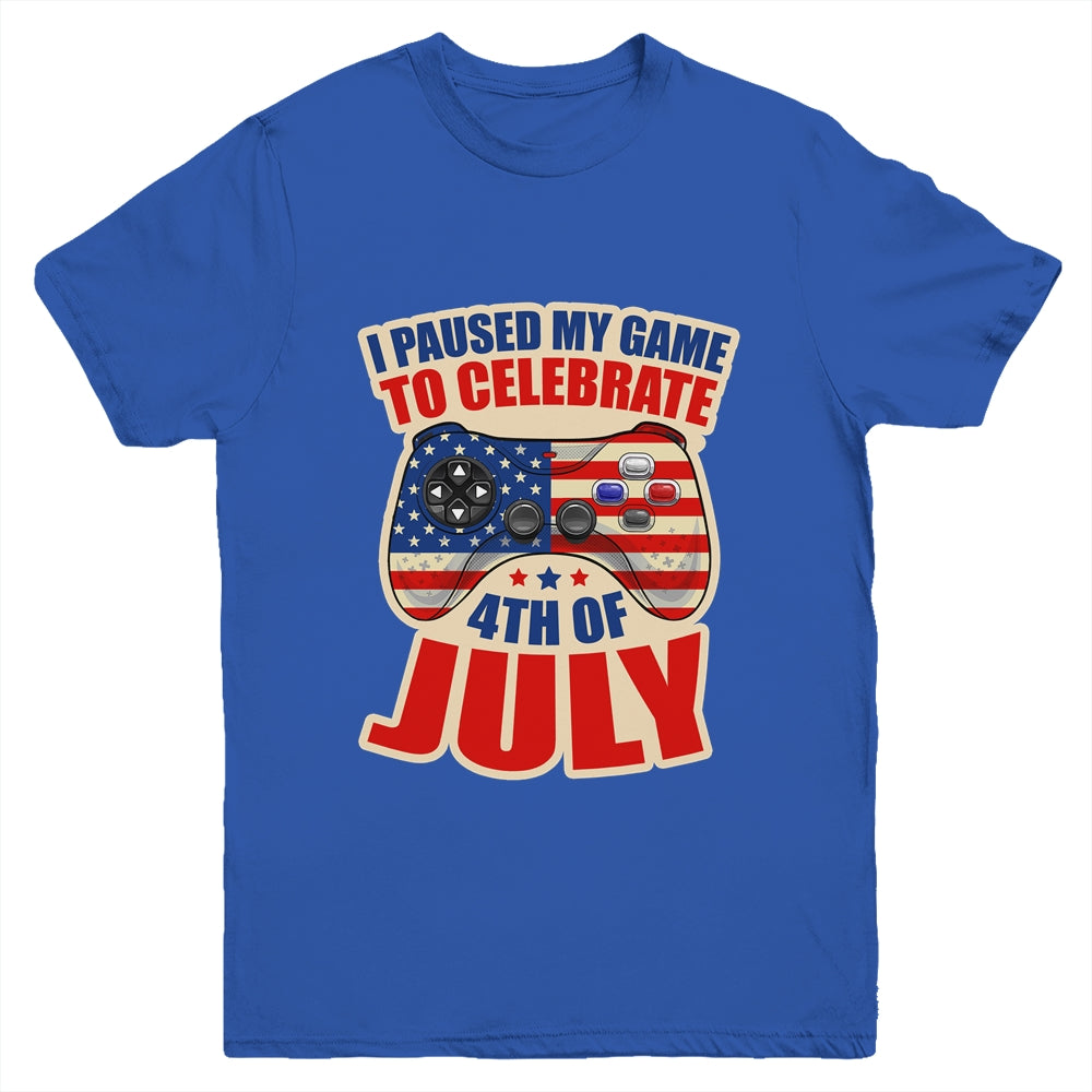 Gamer 4th Of July American Flag Gaming Lover Boys Girls Teen Youth Shirt | teecentury