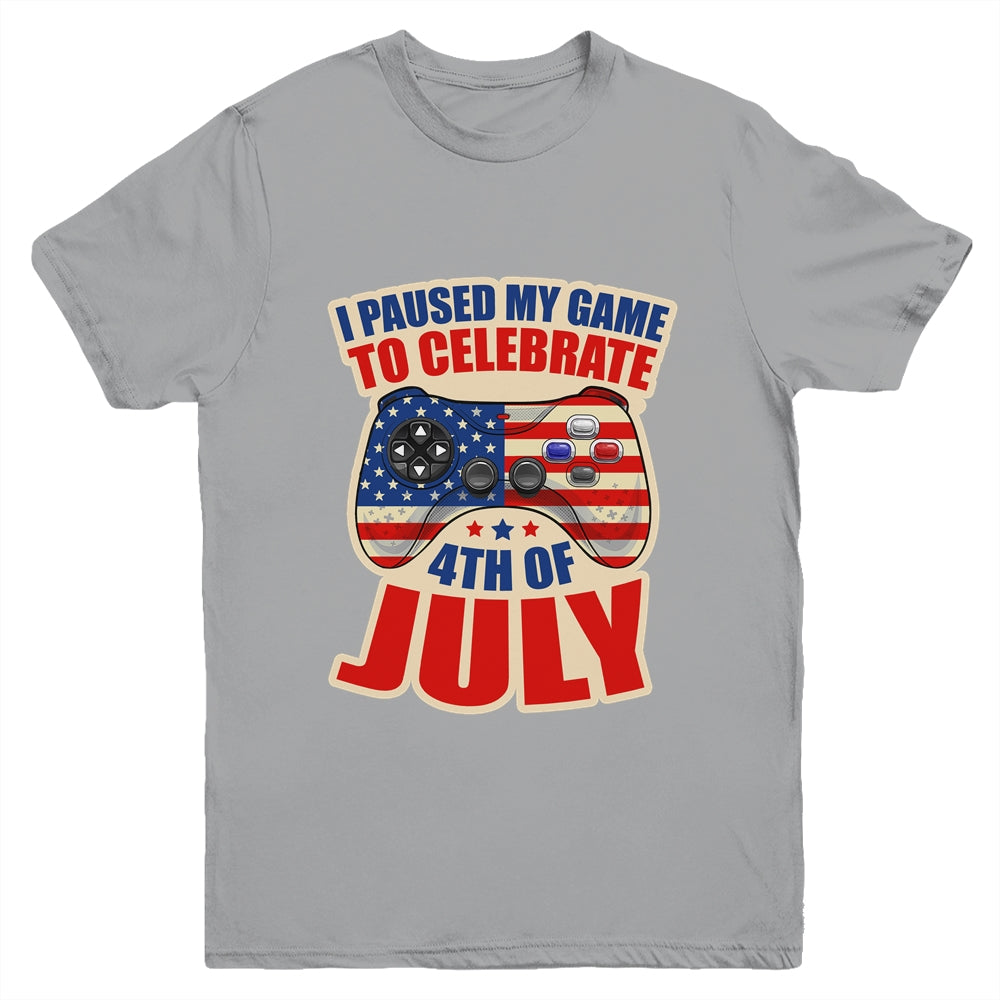 Gamer 4th Of July American Flag Gaming Lover Boys Girls Teen Youth Shirt | teecentury