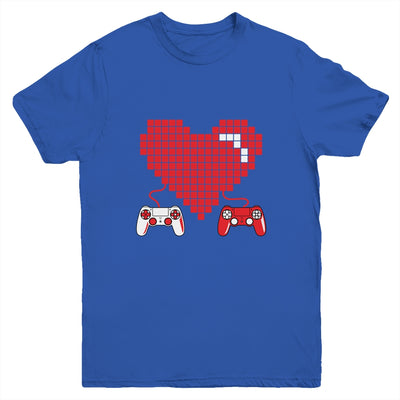 Gamer Heart Gift Game Lover Men Kids Boys Valentines Day Youth Youth Shirt | Teecentury.com
