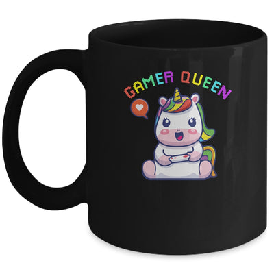 Gamer Queen Cute Girl Gaming Gamer Video Controller Unicorn Mug Coffee Mug | Teecentury.com