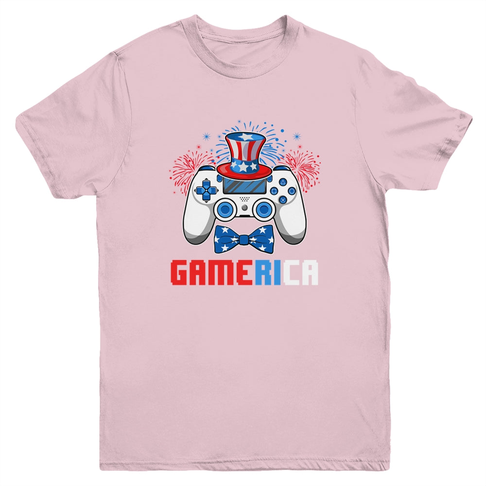 Gamerica 4th of July Video Game American Flag Boys Youth Youth Shirt | Teecentury.com