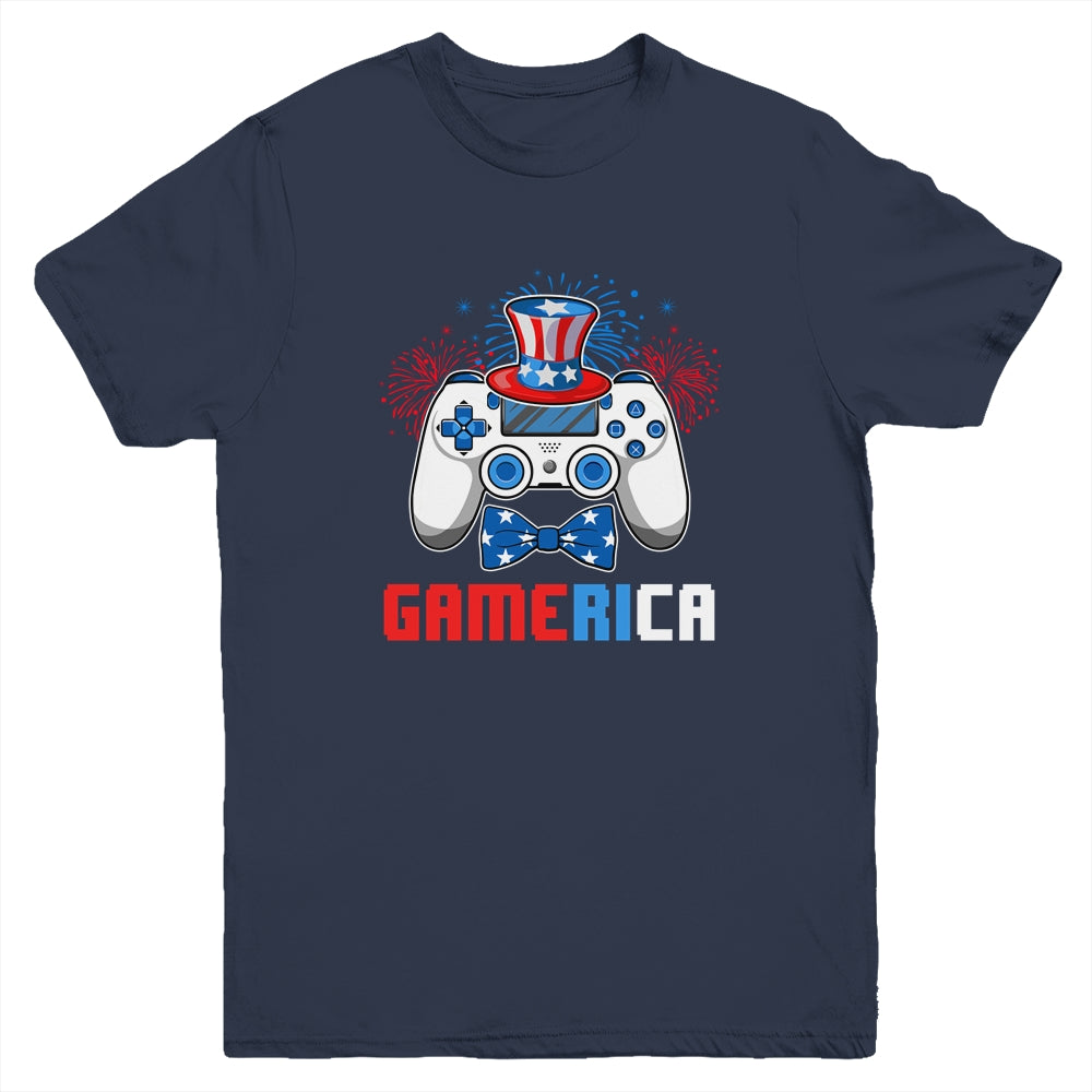 Gamerica 4th of July Video Game American Flag Boys Youth Youth Shirt | Teecentury.com