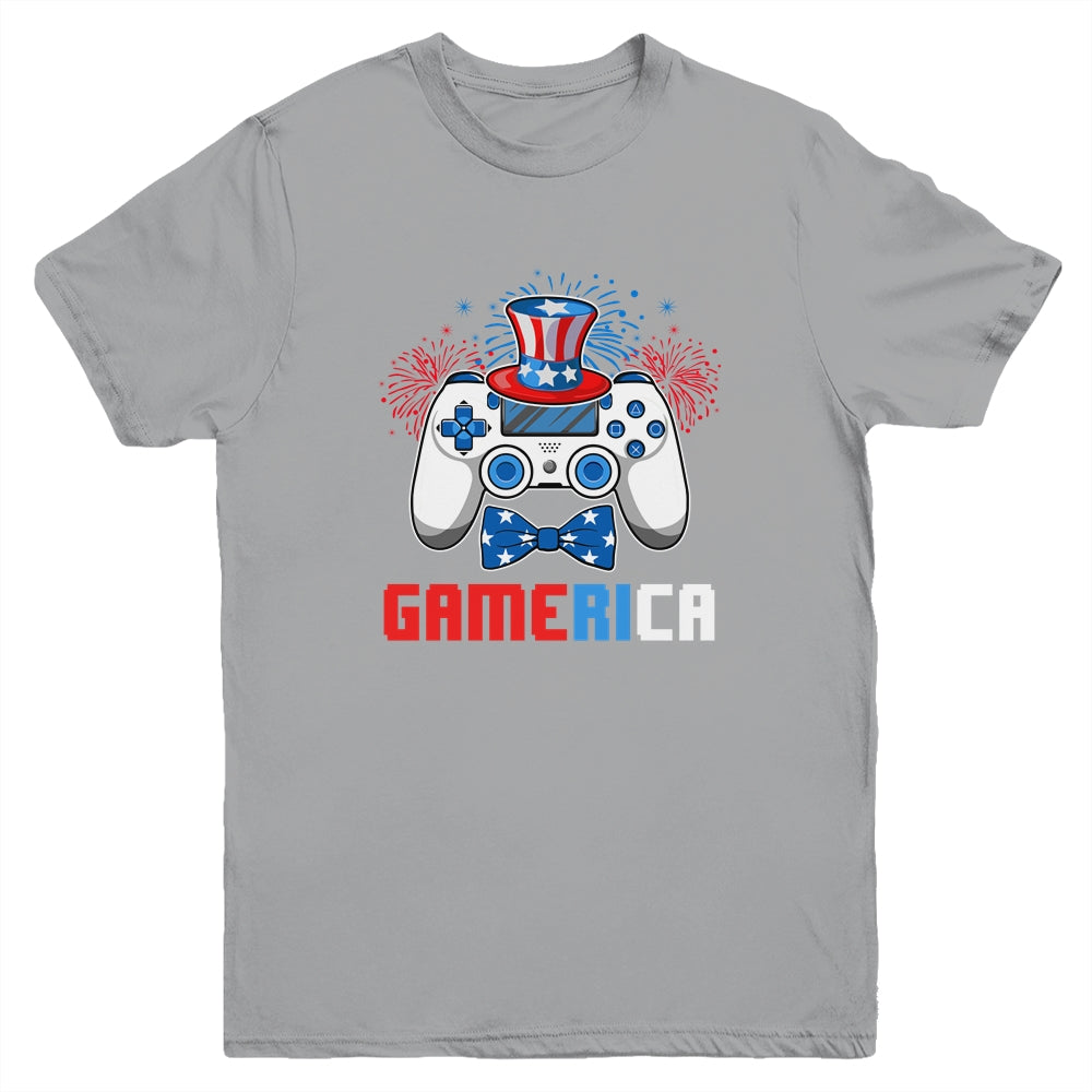 Gamerica 4th of July Video Game American Flag Boys Youth Youth Shirt | Teecentury.com