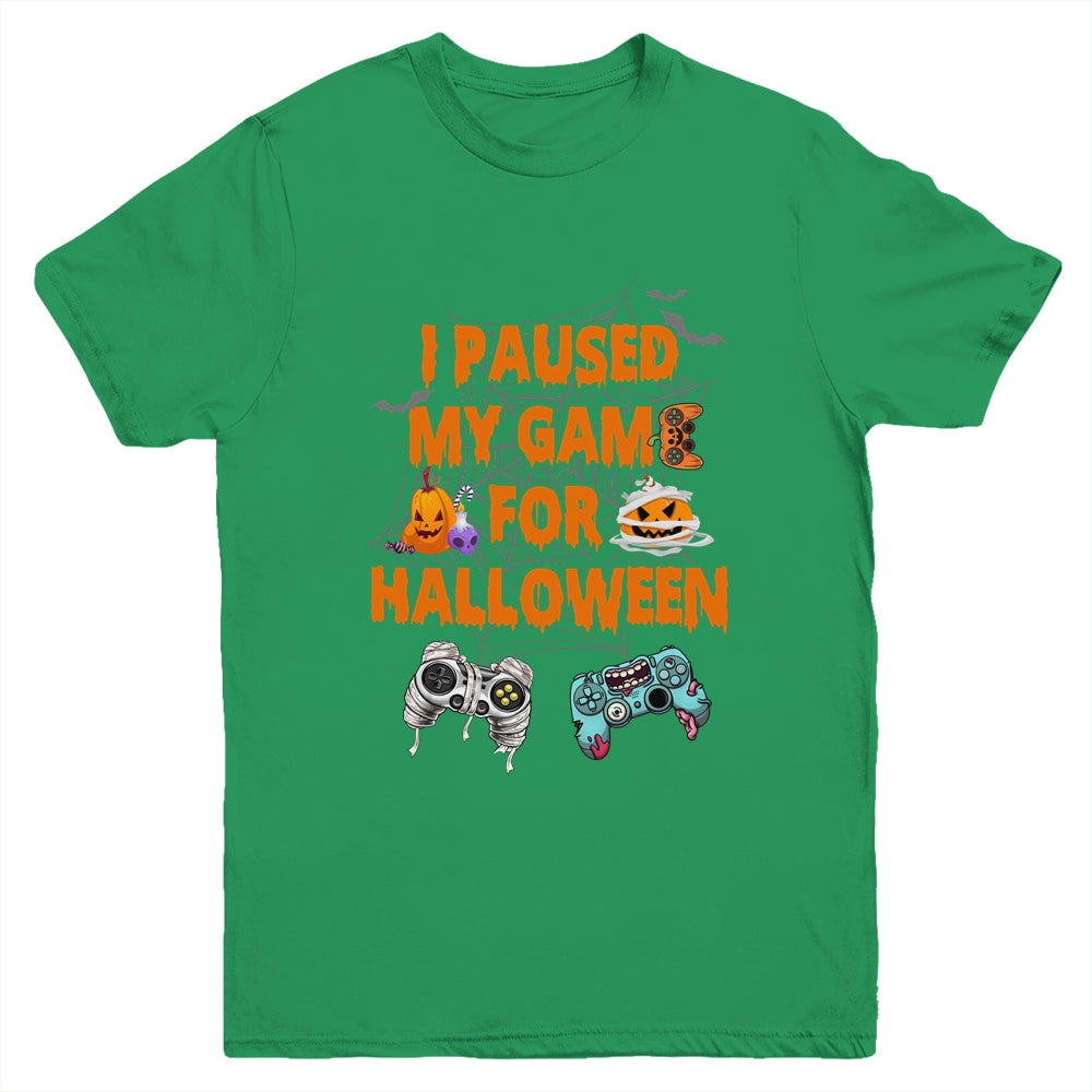 Gaming I Paused My Game For Halloween Funny Gamer Boys Youth Shirt | teecentury