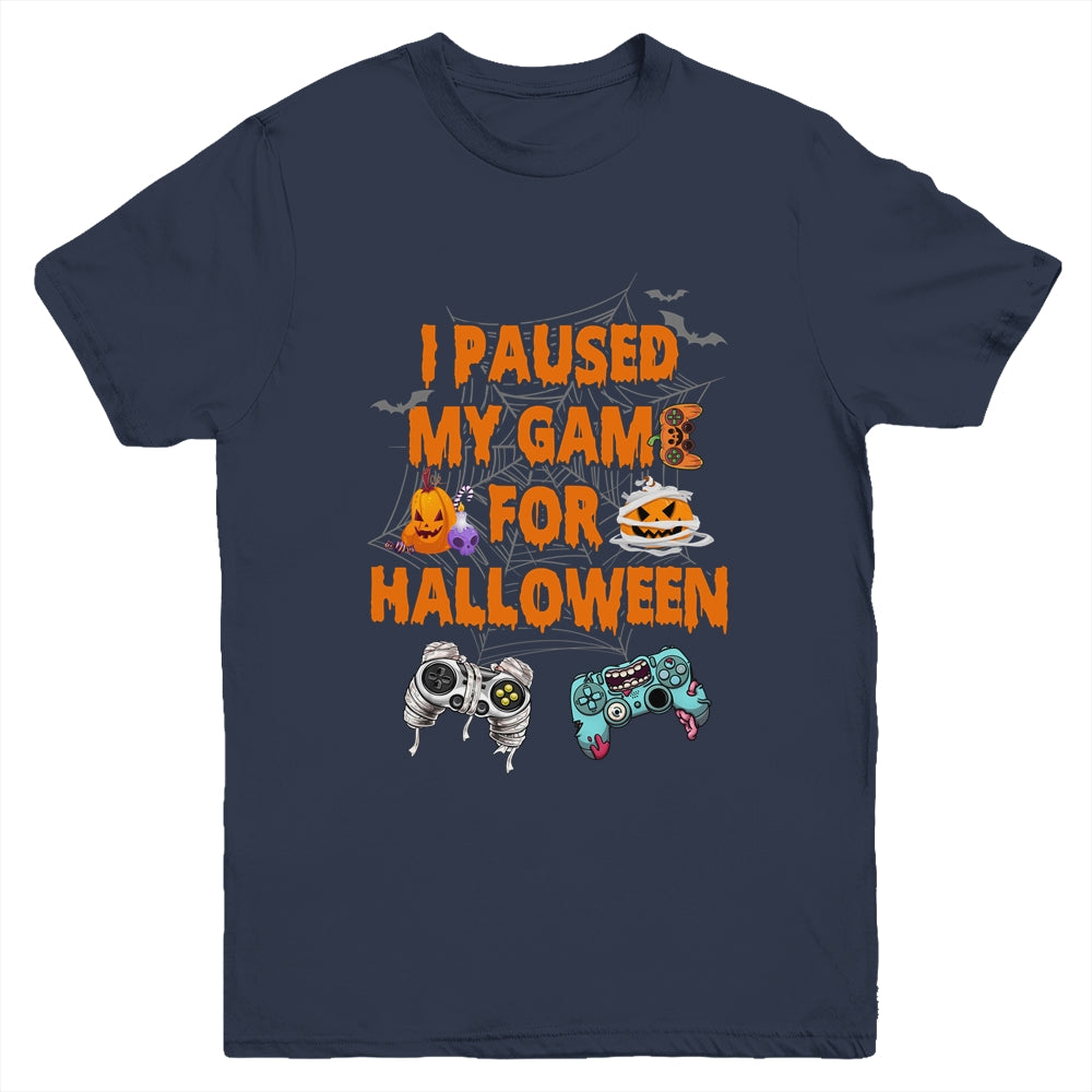 Gaming I Paused My Game For Halloween Funny Gamer Boys Youth Shirt | teecentury