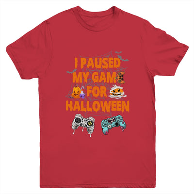 Gaming I Paused My Game For Halloween Funny Gamer Boys Youth Shirt | teecentury