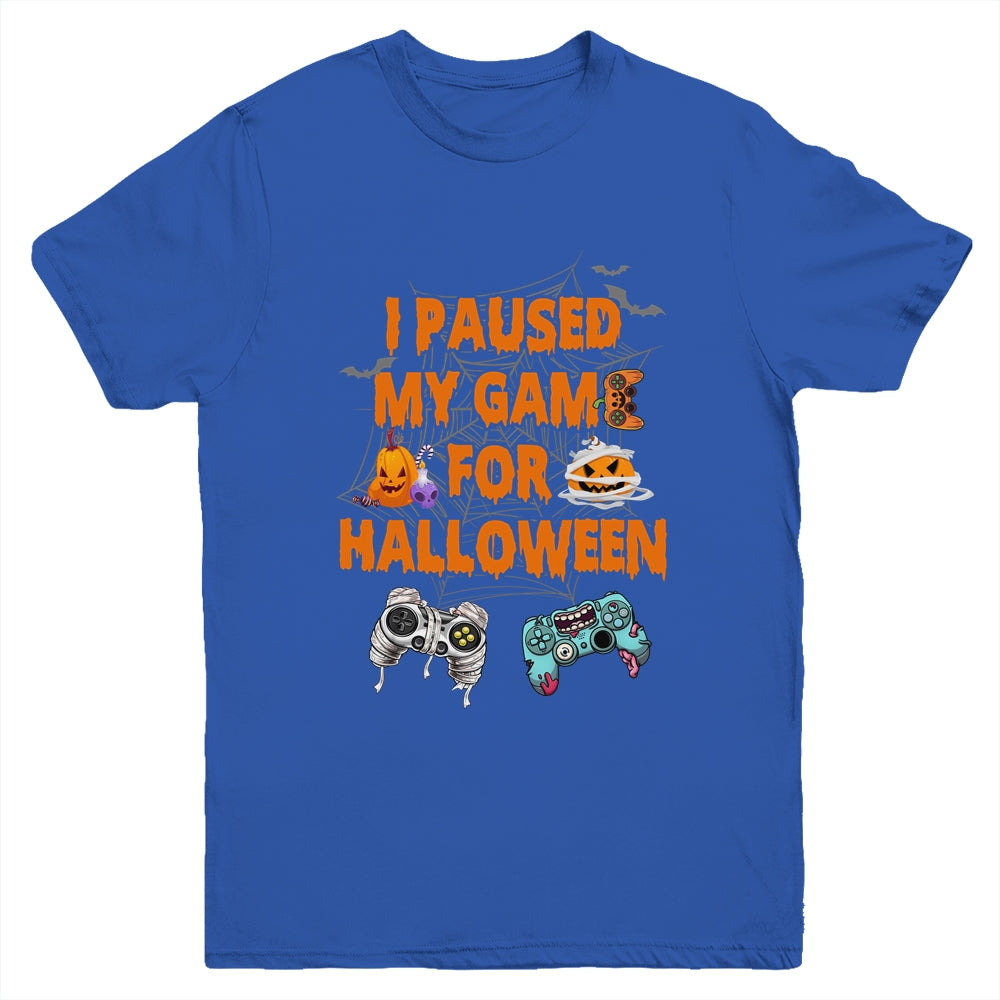 Gaming I Paused My Game For Halloween Funny Gamer Boys Youth Shirt | teecentury