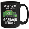 Garbage Truck Just A Boy Who Loves Garbage Trucks Mug | teecentury