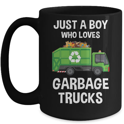 Garbage Truck Just A Boy Who Loves Garbage Trucks Mug | teecentury