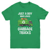 Garbage Truck Just A Boy Who Loves Garbage Trucks Youth Shirt | teecentury