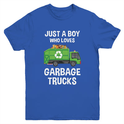 Garbage Truck Just A Boy Who Loves Garbage Trucks Youth Shirt | teecentury