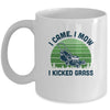 Gardener Lawn Mower Mowing I Came I Mow I Kicked Grass Mug Coffee Mug | Teecentury.com