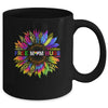 Gay Pride Free Mom Hugs Sunflower Leopard Rainbow LGBT Mug | teecentury