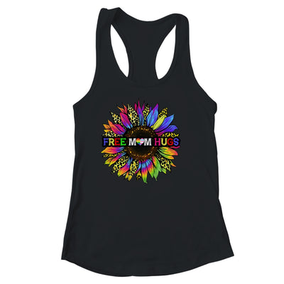 Gay Pride Free Mom Hugs Sunflower Leopard Rainbow LGBT Shirt & Tank Top | teecentury