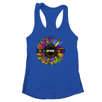 Gay Pride Free Mom Hugs Sunflower Leopard Rainbow LGBT Shirt & Tank Top | teecentury