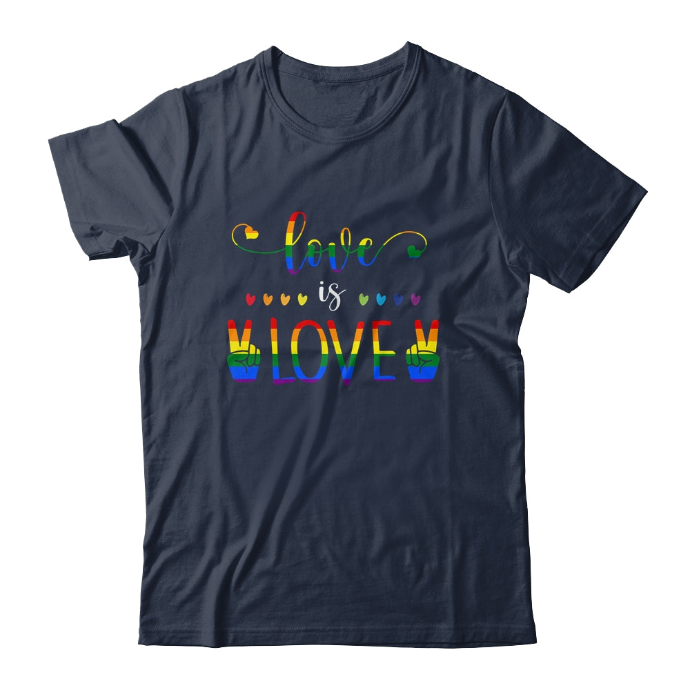 Gay Pride Rainbow Love Is Love LGBTQ T-Shirt & Tank Top | Teecentury.com