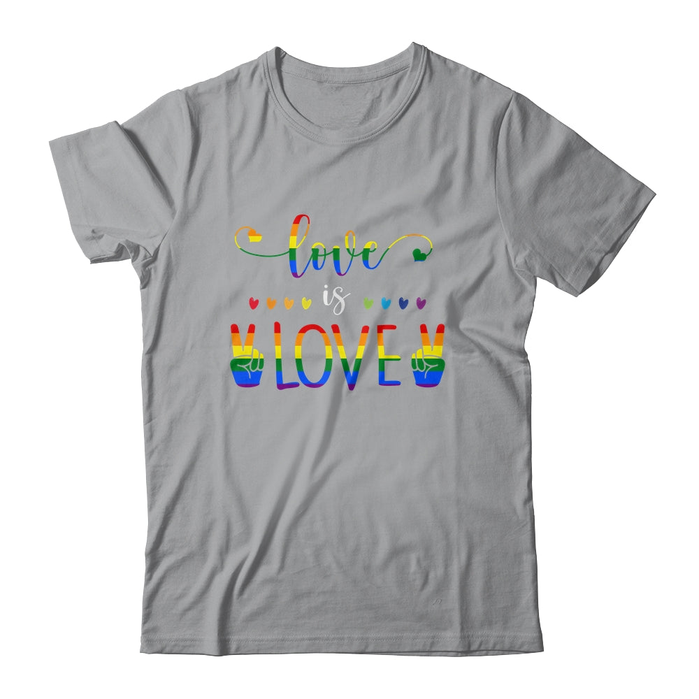 Gay Pride Rainbow Love Is Love LGBTQ T-Shirt & Tank Top | Teecentury.com