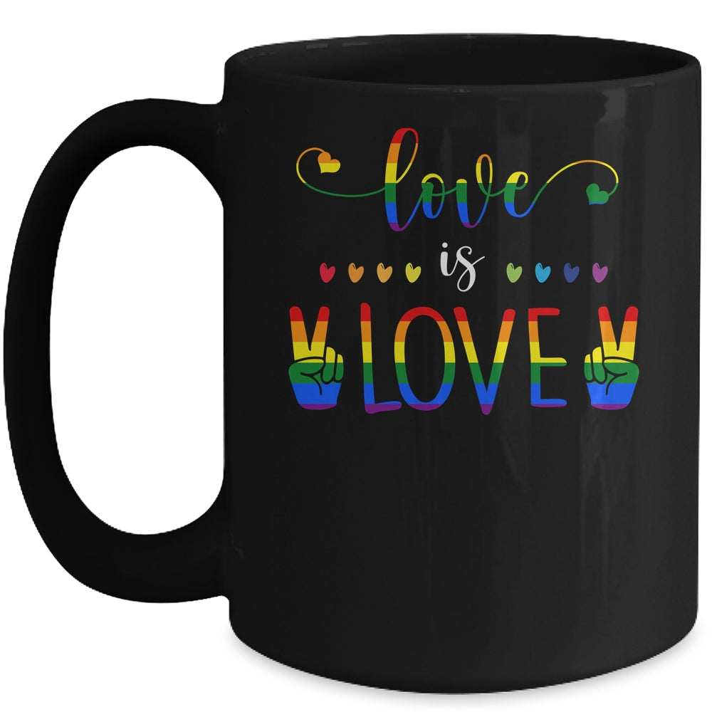 Gay Pride Rainbow Love Is Love LGBTQ Mug Coffee Mug | Teecentury.com