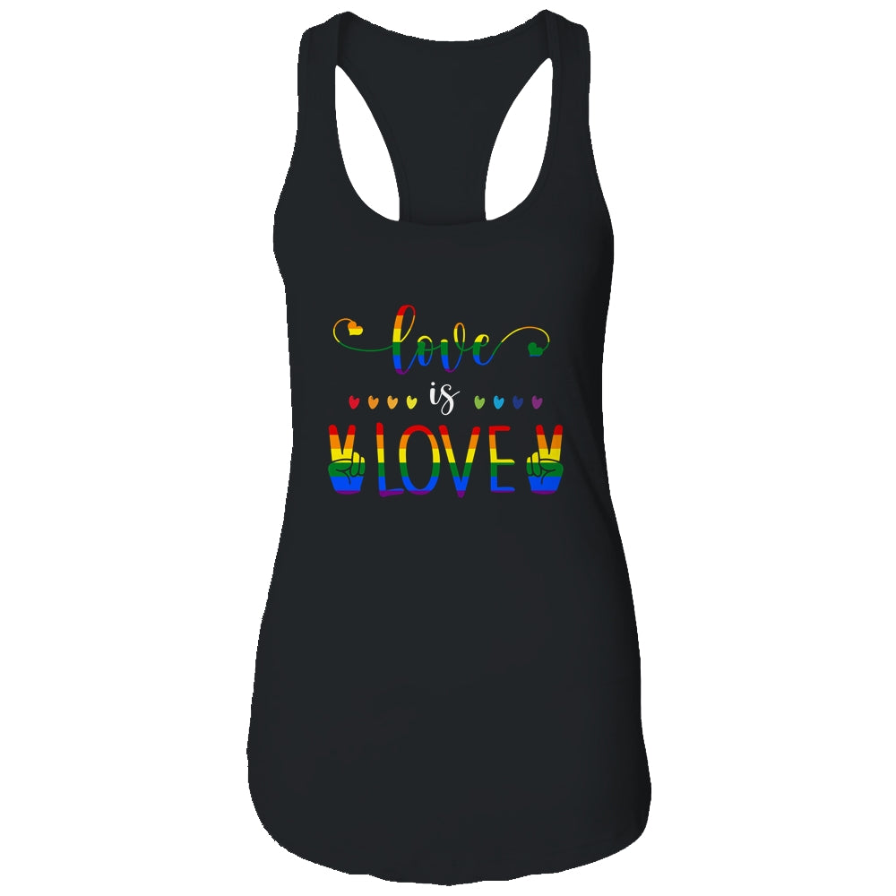 Gay Pride Rainbow Love Is Love LGBTQ T-Shirt & Tank Top | Teecentury.com