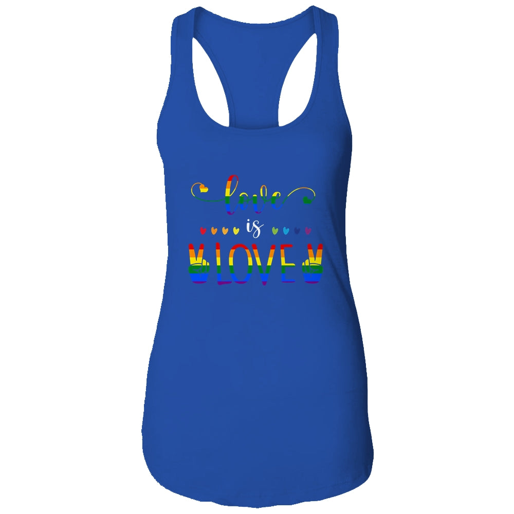 Gay Pride Rainbow Love Is Love LGBTQ T-Shirt & Tank Top | Teecentury.com