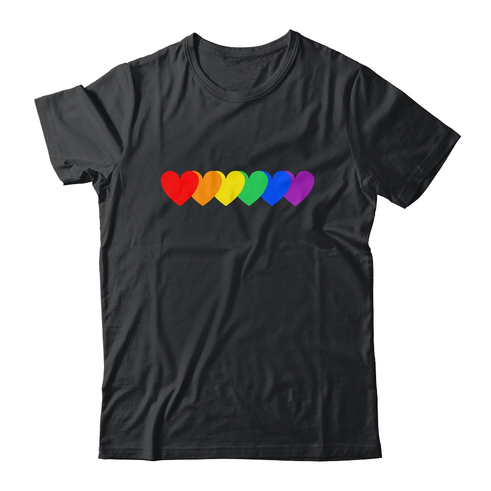Gay Rainbow Pride Heart Flag LGBTQ Equality Matching Shirt & Tank Top | teecentury
