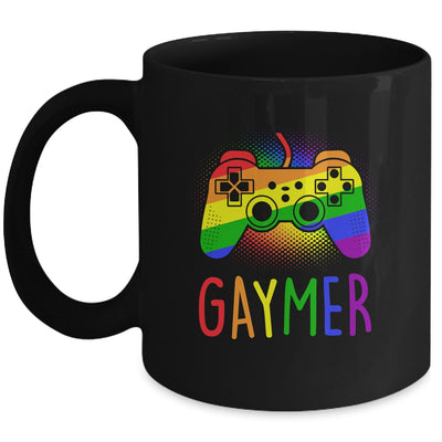 Gaymer Gay Pride Flag LGBT Gamer LGBTQ Gaming Gamepad Mug | teecentury