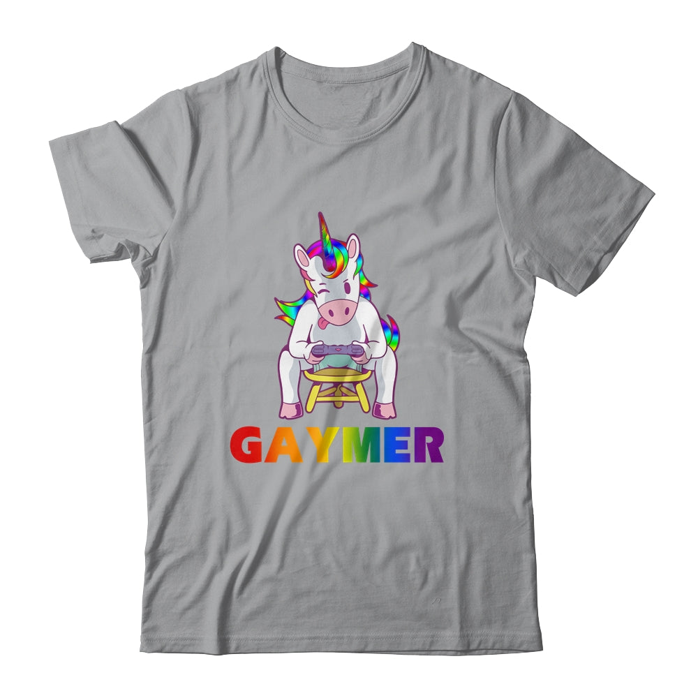 Gaymer Gay Pride Flag LGBT Unicorn T-Shirt & Hoodie | Teecentury.com