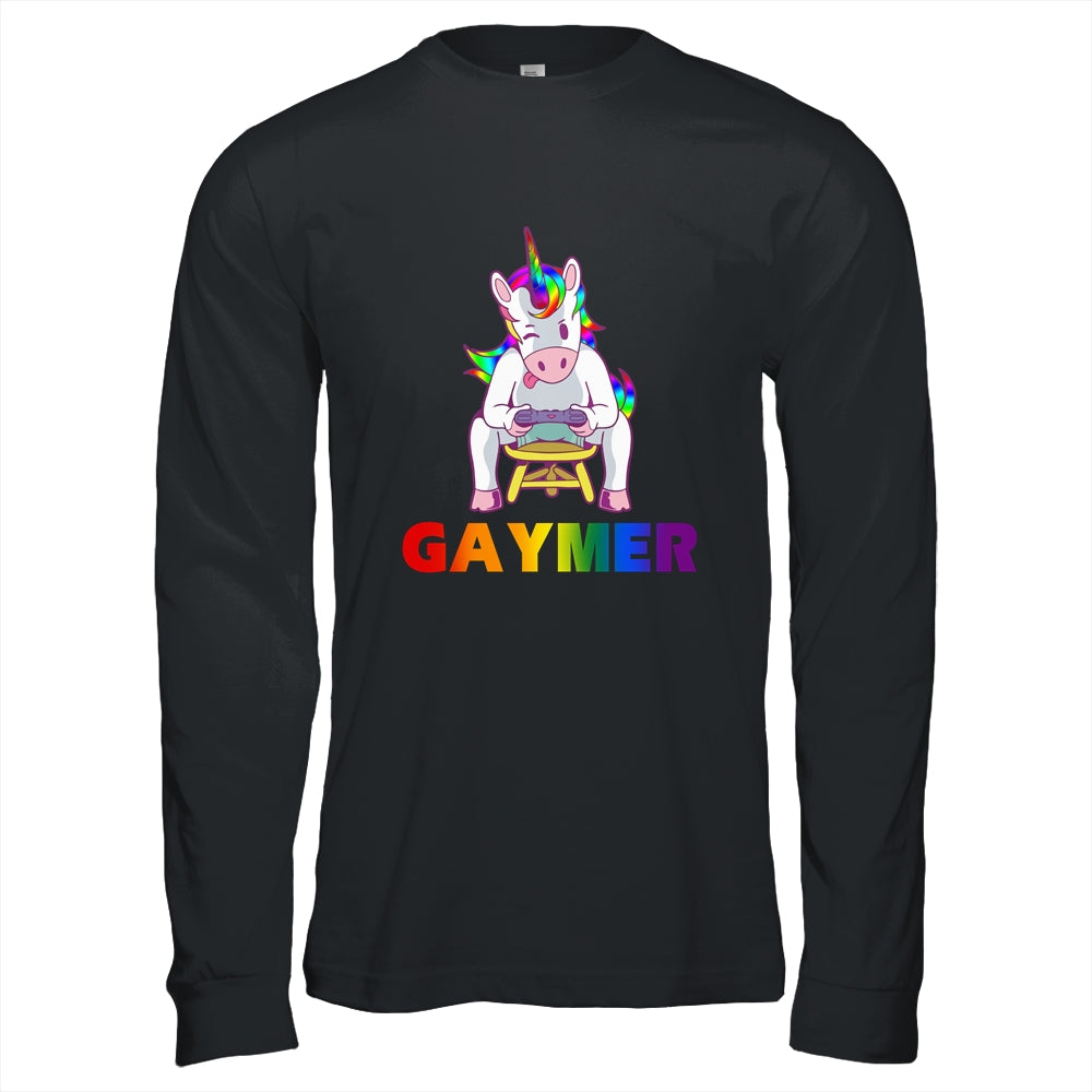 Gaymer Gay Pride Flag LGBT Unicorn T-Shirt & Hoodie | Teecentury.com