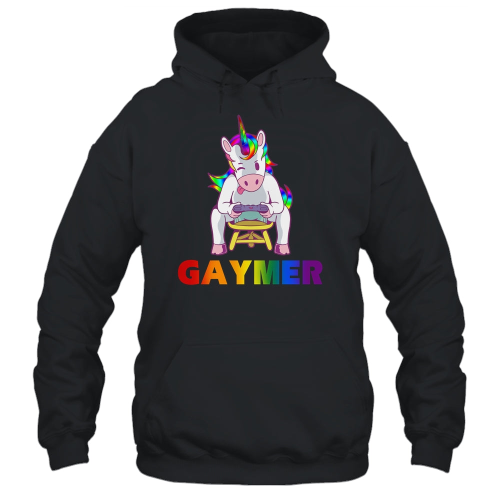 Gaymer Gay Pride Flag LGBT Unicorn T-Shirt & Hoodie | Teecentury.com
