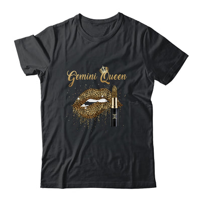 Gemini Queen Girl Leopard Birthday Lips Lipstick Women T-Shirt & Tank Top | Teecentury.com