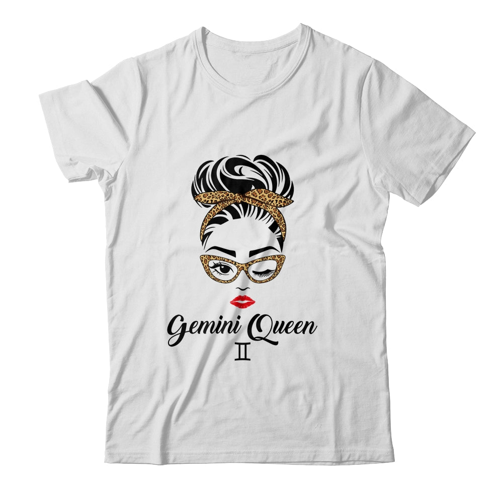 Gemini Queen Woman Leopard Lips Eyes Lady Birthday Gifts T-Shirt & Tank Top | Teecentury.com