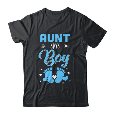 Gender Reveal For Aunt Says Boy Matching Family Set Party Shirt & Hoodie | teecentury