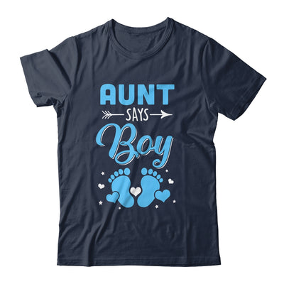 Gender Reveal For Aunt Says Boy Matching Family Set Party Shirt & Hoodie | teecentury