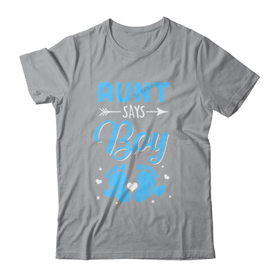 Gender Reveal For Aunt Says Boy Matching Family Set Party Shirt & Hoodie | teecentury