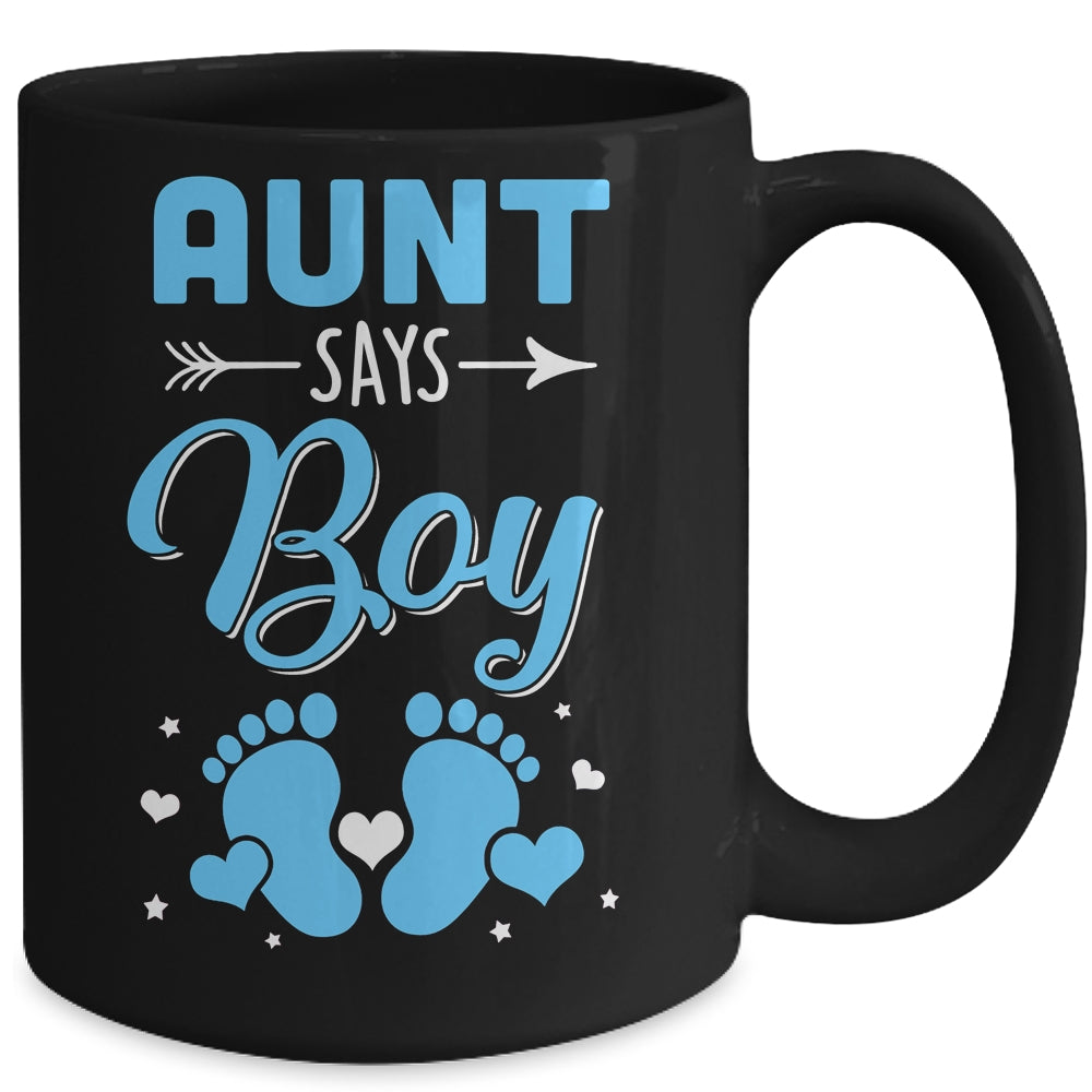 Gender Reveal For Aunt Says Boy Matching Family Set Party Mug | teecentury