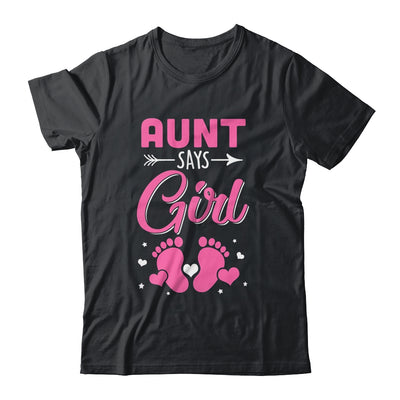 Gender Reveal For Aunt Says Girl Matching Family Set Party Shirt & Hoodie | teecentury