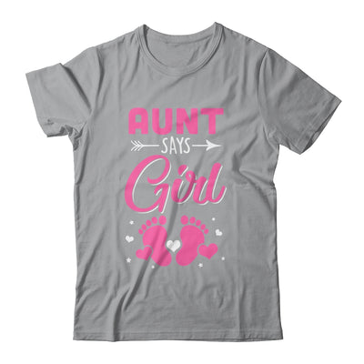 Gender Reveal For Aunt Says Girl Matching Family Set Party Shirt & Hoodie | teecentury