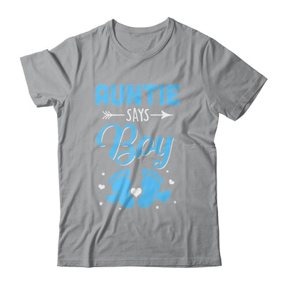 Gender Reveal For Auntie Says Boy Matching Family Set Party Shirt & Hoodie | teecentury