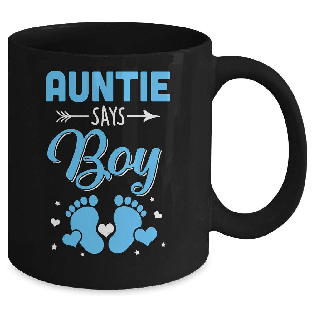 Gender Reveal For Auntie Says Boy Matching Family Set Party Mug | teecentury