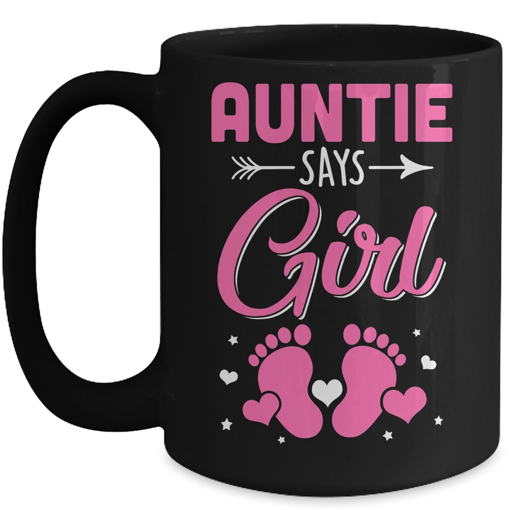 Gender Reveal For Auntie Says Girl Matching Family Set Party Mug | teecentury