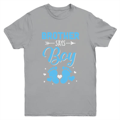 Gender Reveal For Brother Says Boy Matching Family Set Party Youth Shirt | teecentury
