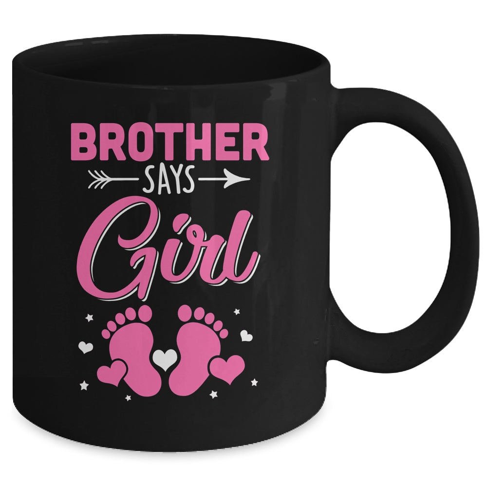 Gender Reveal For Brother Says Girl Matching Family Set Party Mug | teecentury